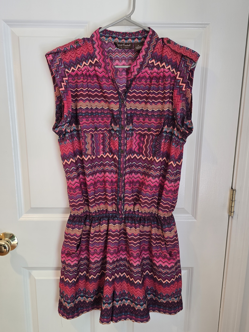 Speed Control Pink and Purple Chevron Romper